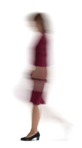 cut out motion blur woman walking
