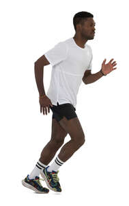 cut out black sportsman running