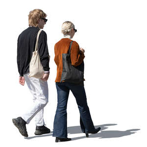 two people walking