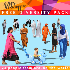 VIShopper cut out people free diversity pack