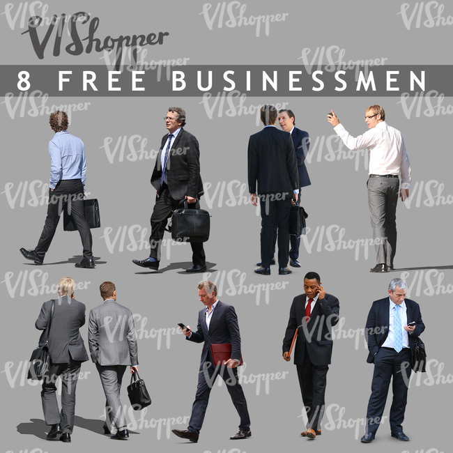 VIShopper free cut out people 8 businessmen