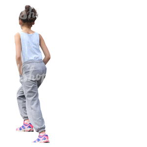 girl walking up the stairs