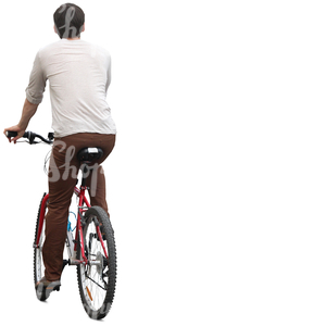 man riding a bike