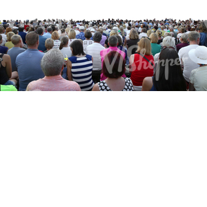 audience listening to an outdoor concert