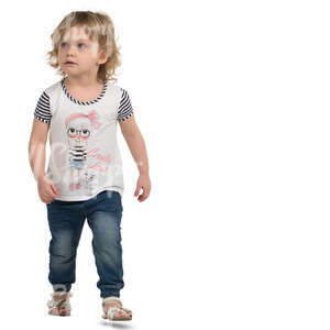 little girl walking