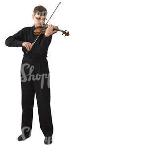 boy playing a violin