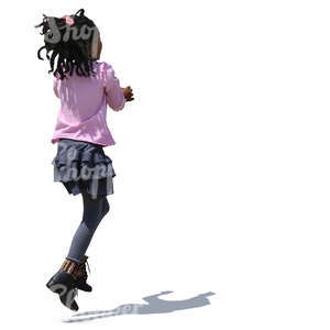 little african girl playing in the sunlight