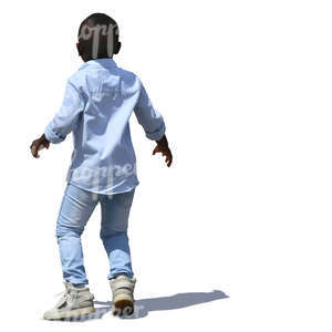 little african boy playing