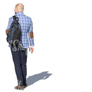 man with a checked jacket standing