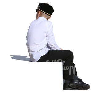 schoolboy sitting