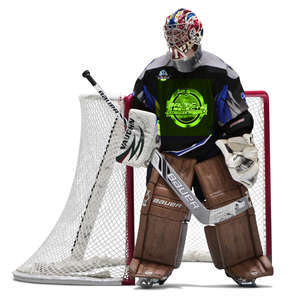 ice hockey goal keeper standing