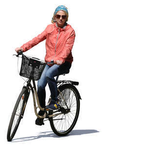woman riding a bike