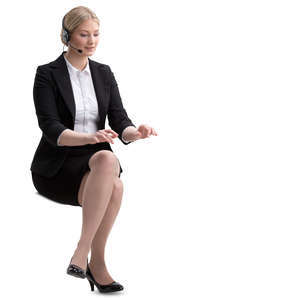 businesswoman working behind a desk