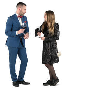 man and woman standing at a bar counter