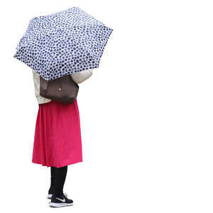 woman with an umbrella standing