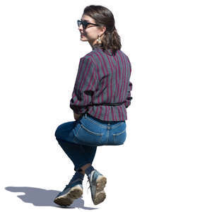 woman sitting seen from behind