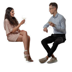 man and woman sitting in a restaurant