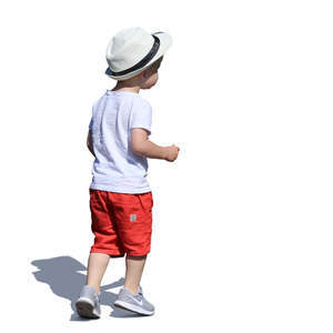 little boy running