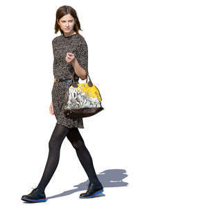 woman walking on a sunny day