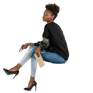 black woman sitting