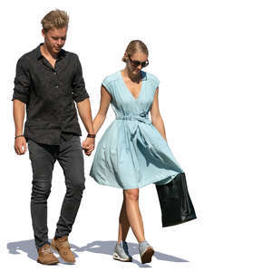 couple walking hand in hand