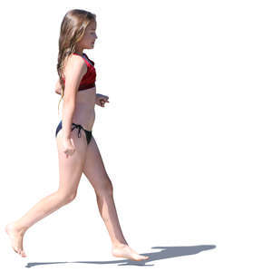 girl running on the beach
