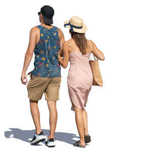 couple walking arm in arm