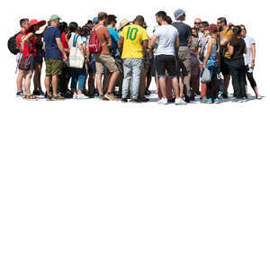 large group of people standing