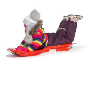 little girl sleighing