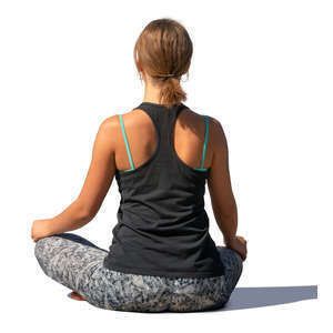 woman practicing yoga