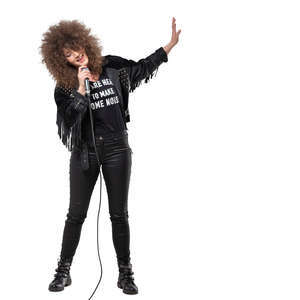 female singer performing