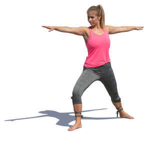 woman doing yoga exercises