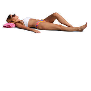 woman sunbathing