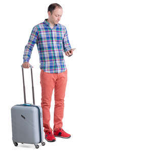 man with a suitcase standing