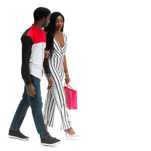 black couple walking