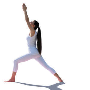 woman doing yoga exercises