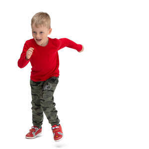 little boy running
