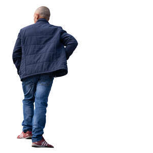 man standing seen from below