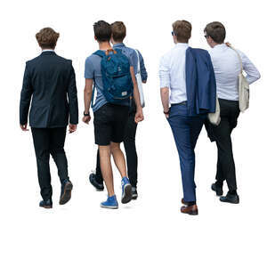 group of young men walking