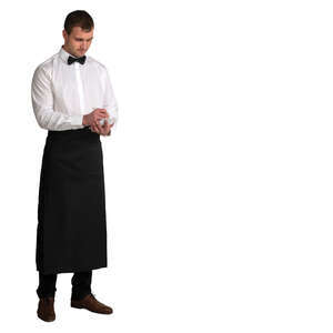 waiter standing and taking an order