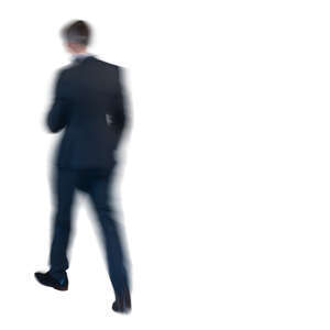 motion blur image of a man walking