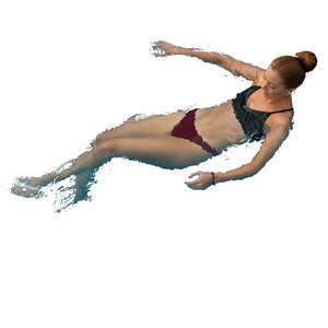 woman swimming in the water