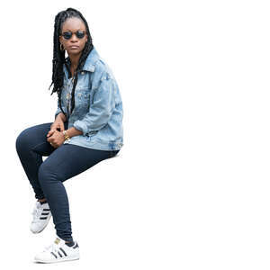 young black woman sitting