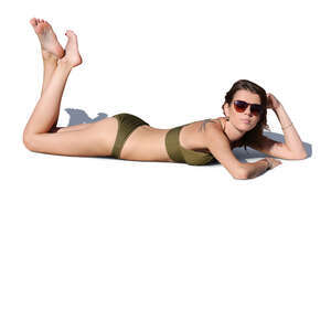 woman sunbathing