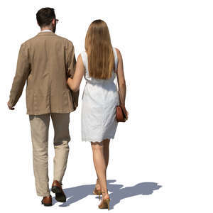 couple in summer clothes walking