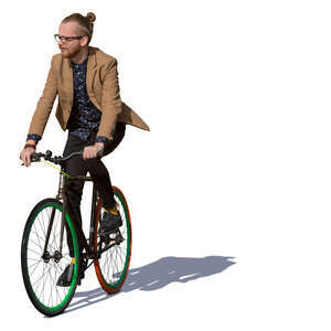 man riding a bike