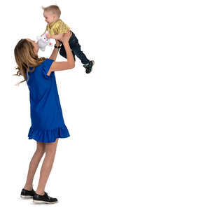 mother playing with her child