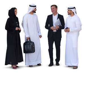 group of people in middle east having a business meeting