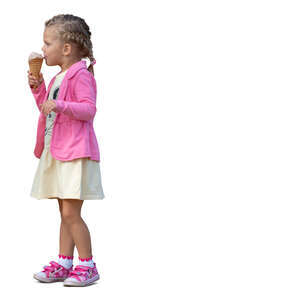 little girl eating ice cream