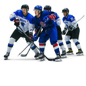 group of men playing hockey